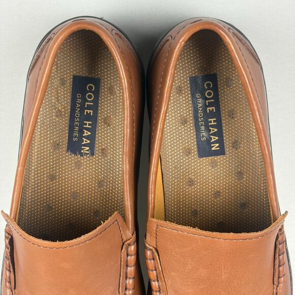 Cole Haan Grandseries Hamlin Traveler Leather Loafers Mens 12 Brown Slip On - Picture 8 of 10